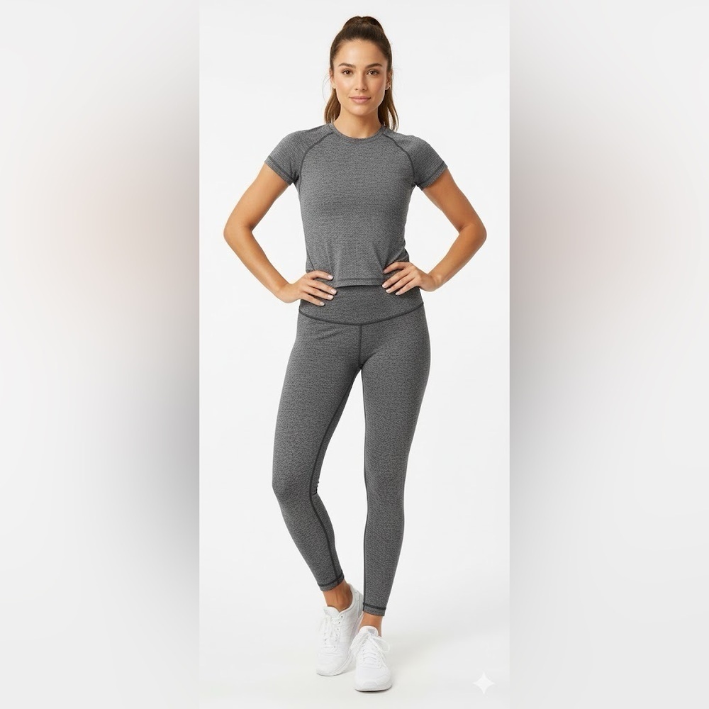 90 Degree By Reflex Heather Gray Leggings